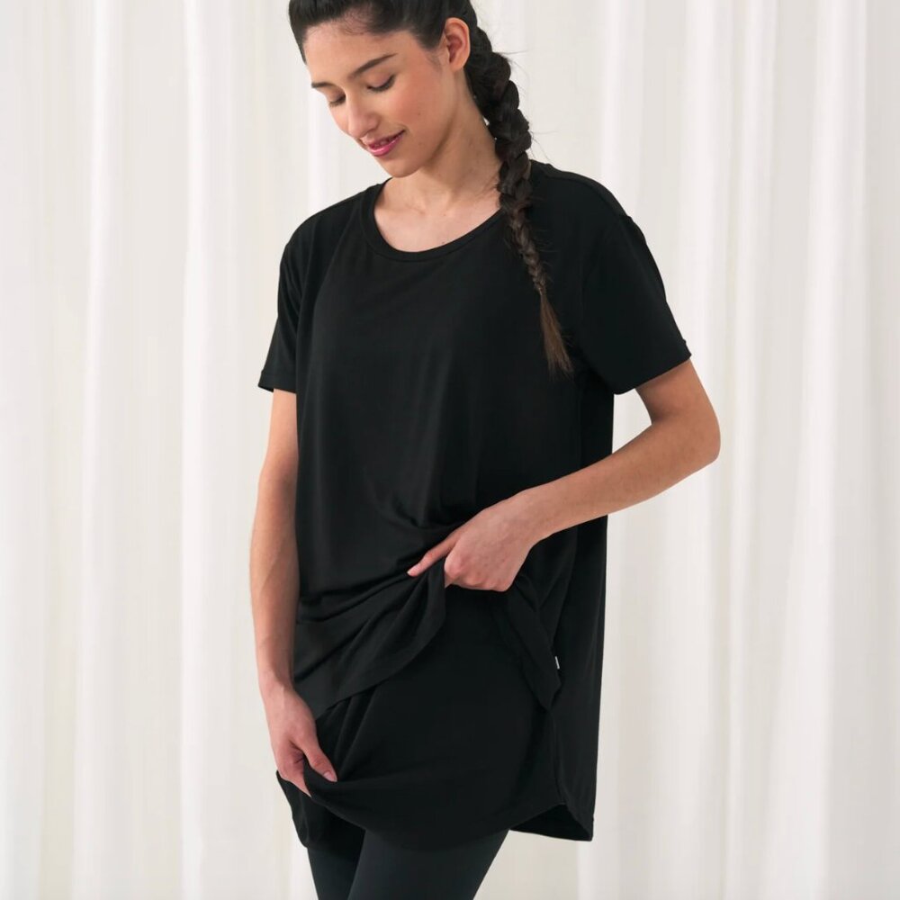 Little Sleepies Black Women's Nursing Top, XXL
